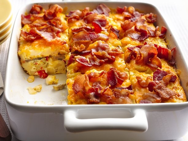 Bacon and Hash Brown Egg Bake