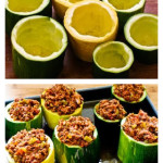 Recipe for Meat, Tomato, and Mozzarella Stuffed Zucchini Cups