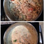 Creamy chicken veggie soup