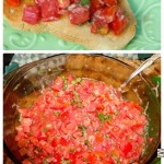 Bruschetta with garlic crostini